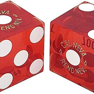 Pair (2) of Cal-Neva 19 MM Official Casino Dice Red