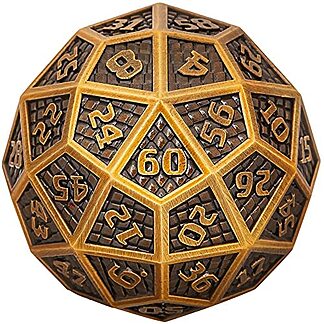 Wiz Dice - Orb of Predestined Fate - Metal D60 DND Dice - 60 Sided