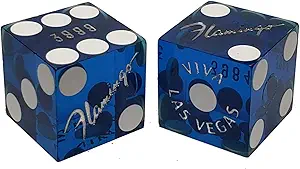 Pair (2) of Flamingo 19 MM Official Casino Dice Red