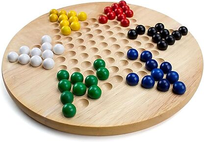 Natural Wood Chinese Checkers with Wooden Marbles by Brybelly - Image 2