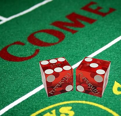 Pair (2) of Official 19mm Casino Dice Used at Peppermill Casino - Image 2