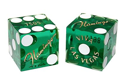 Pair (2) of Flamingo 19 MM Official Casino Dice