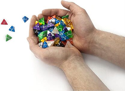 Wiz Dice Bulk Random Polyhedral Dice (D4-100 Pack) - Polyhedral Role Playing - Image 2