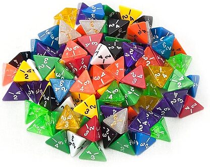Wiz Dice Bulk Random Polyhedral Dice (D4-100 Pack) - Polyhedral Role Playing