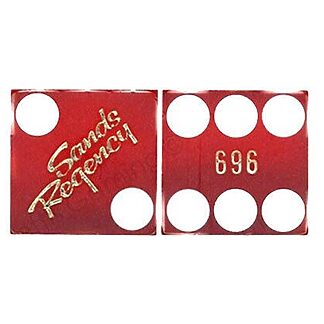 Pair (2) of Sands Regency 19 MM Official Casino Dice Red